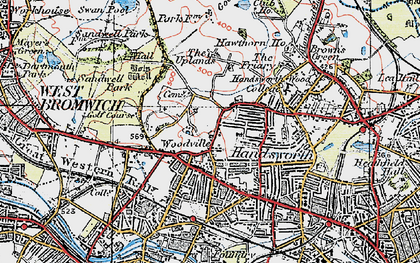 Old map of Handsworth in 1921