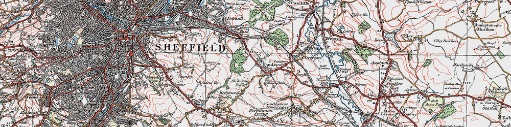 Old map of Handsworth in 1923