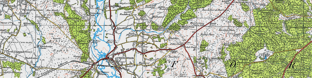 Old map of Hangersley in 1919