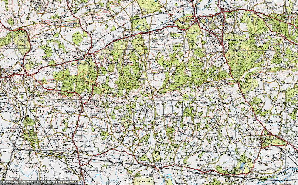 Old Map of Historic Map covering Boarhill in 1920