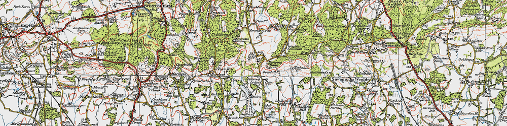 Old map of Boarhill in 1920
