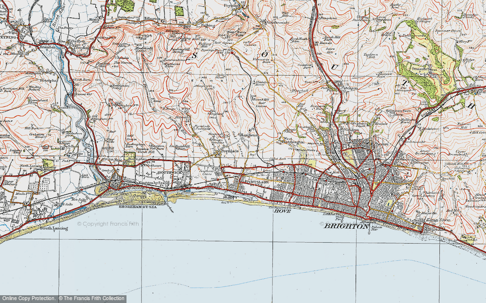 Old Map of Hangleton, 1920 in 1920