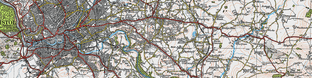 Old map of Hanham in 1919