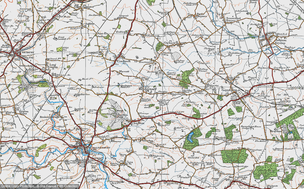 Old Map of Hankerton, 1919 in 1919