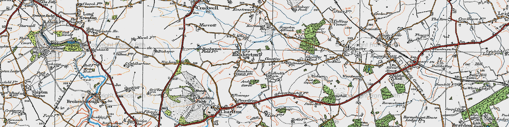 Old map of Hankerton in 1919