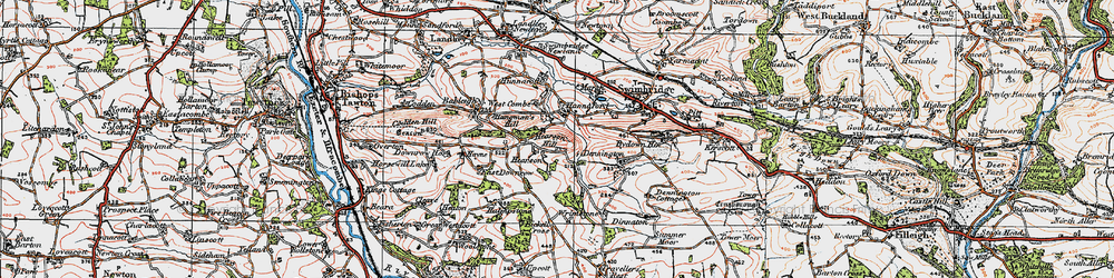 Old map of Bableigh in 1919
