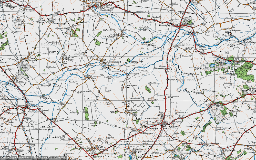 Old Map of Hannington Wick, 1919 in 1919