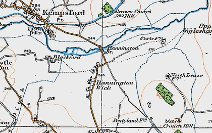 Old map of Brazen Church Hill in 1919