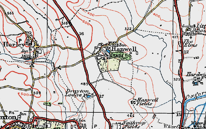 Old map of Hanwell in 1919