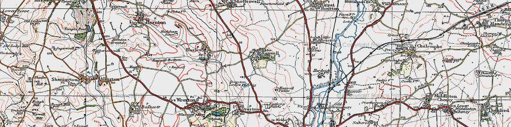 Old map of Hanwell in 1919