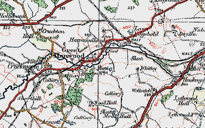 Old map of Hanwood in 1921