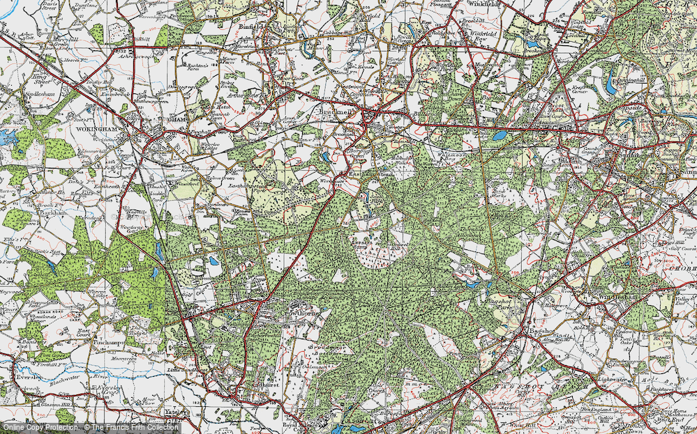Old Map of Hanworth, 1919 in 1919