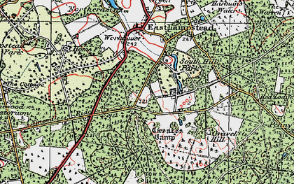 Old map of Hanworth in 1919