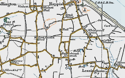 Old map of Happisburgh Common in 1922