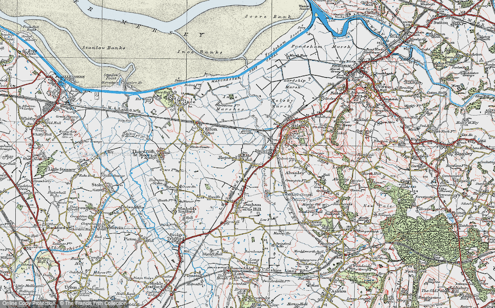 Old Map of Hapsford, 1924 in 1924
