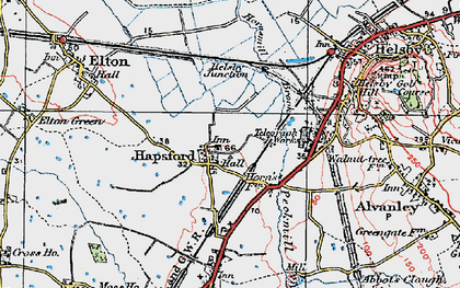 Old map of Hapsford in 1924