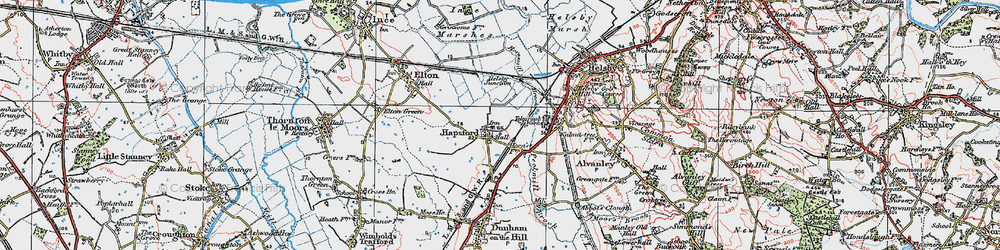 Old map of Hapsford in 1924