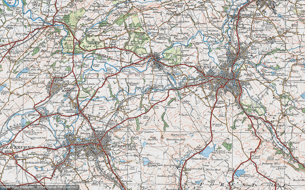 Old Map of Hapton, 1924 in 1924