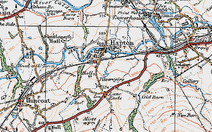 Old map of Hapton in 1924