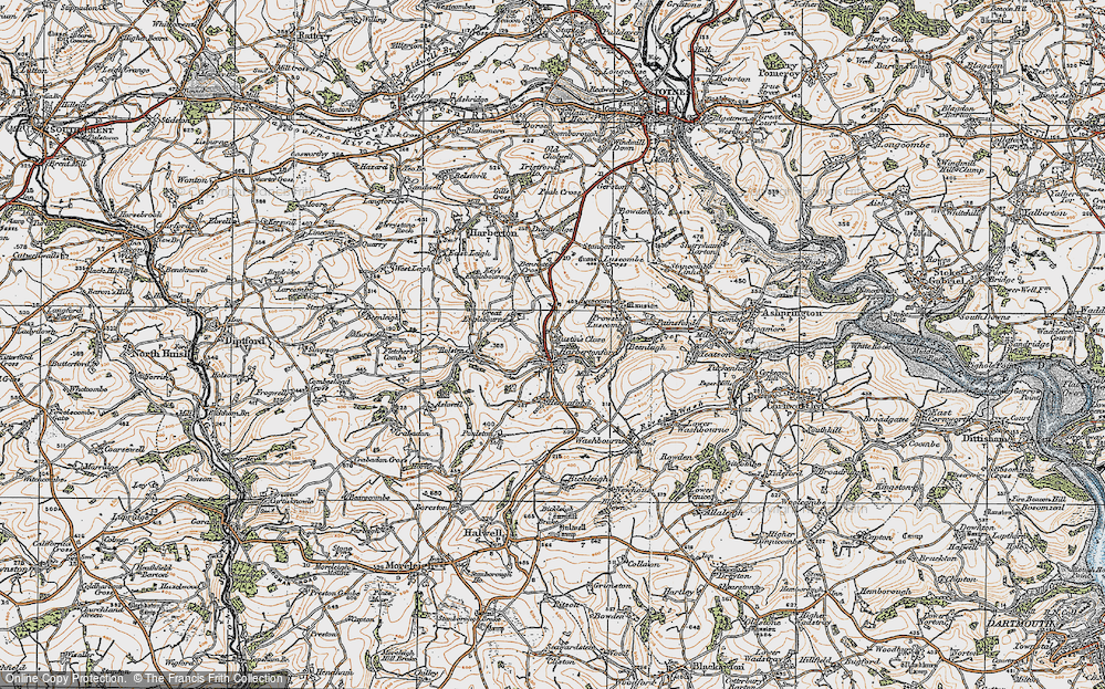 Old Map of Harbertonford, 1919 in 1919