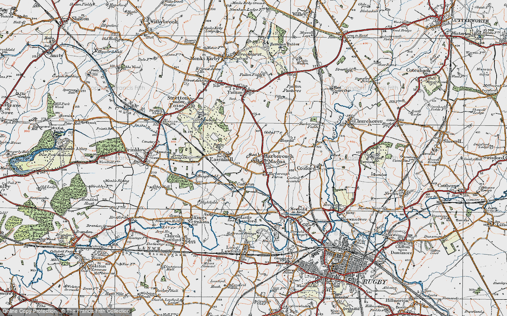 Old Map of Harborough Magna, 1920 in 1920