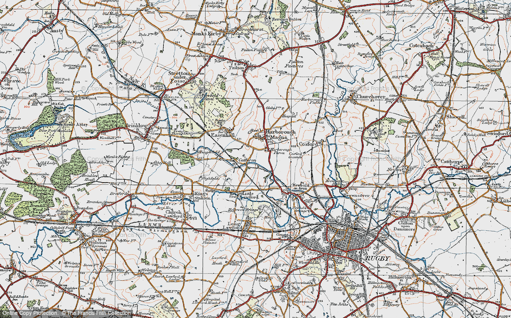 Old Map of Harborough Parva, 1920 in 1920
