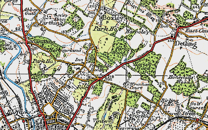 Old map of Park Wood in 1921