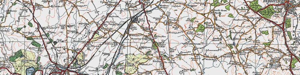Old map of Harbours Hill in 1919