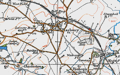 Old map of Bishops Bowl Lakes in 1919