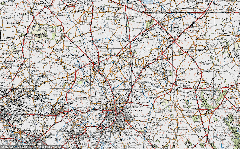 Old Map of Harden, 1921 in 1921