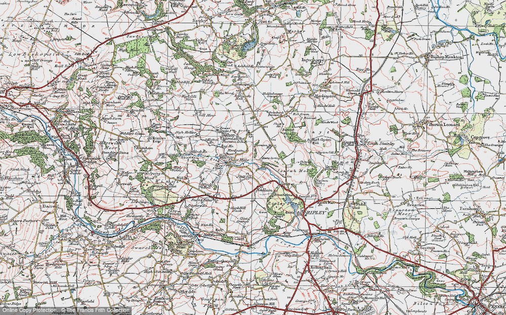 Old Map of Hardgate, 1925 in 1925
