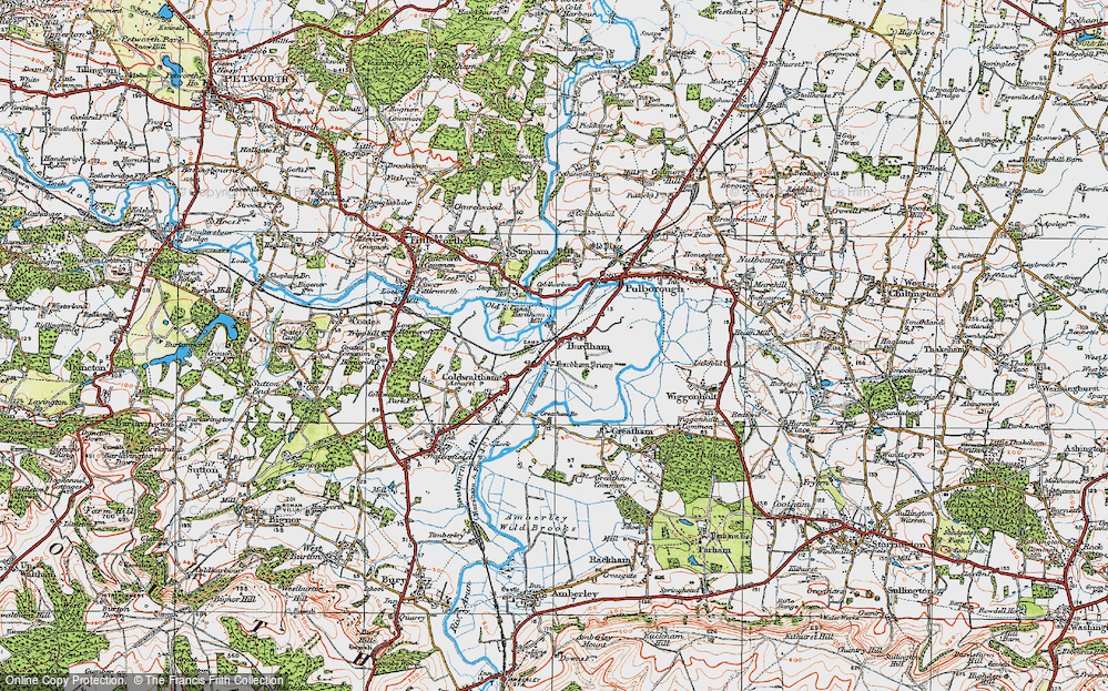 Old Map of Hardham, 1920 in 1920
