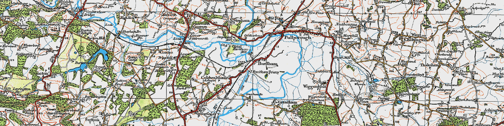Old map of Hardham in 1920