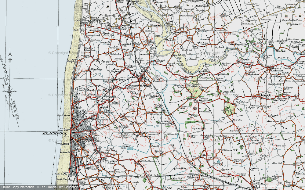 Old Map of Hardhorn, 1924 in 1924
