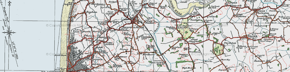 Old map of Hardhorn in 1924