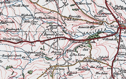 Old map of Barrow Moor in 1923