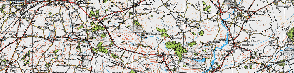 Old map of Hardington in 1919
