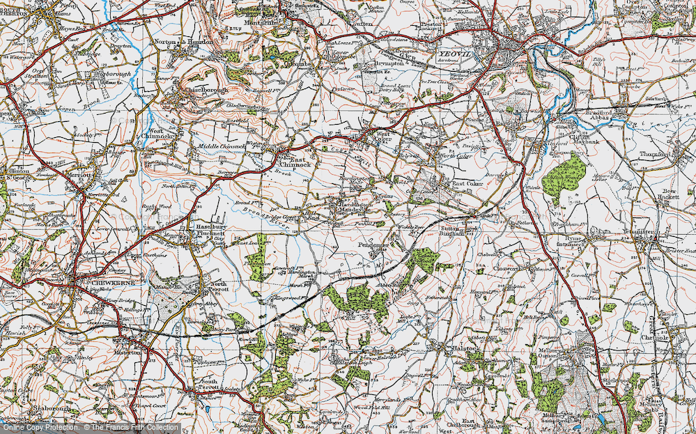 Historic Ordnance Survey Map of Hardington Mandeville, 1919