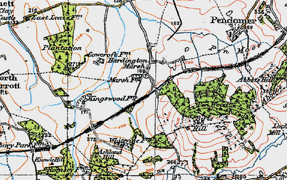 Old map of Hardington Marsh in 1919