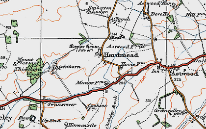 Old map of Hardmead in 1919