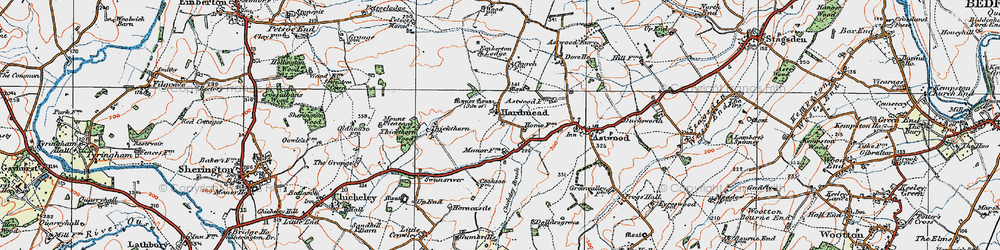 Old map of Beacon Hill Barn in 1919