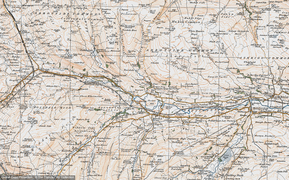 Old Map of Historic Map covering Bearsett in 1925