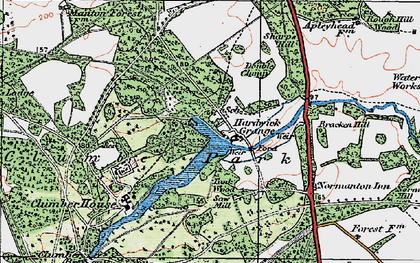 Old map of Hardwick Village in 1923