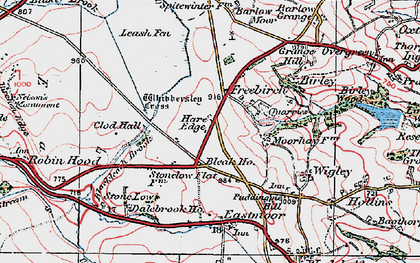 Old map of Hare Edge in 1923