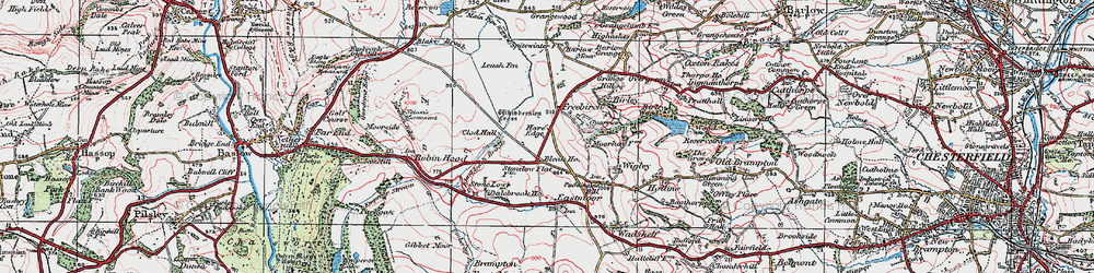 Old map of Hare Edge in 1923