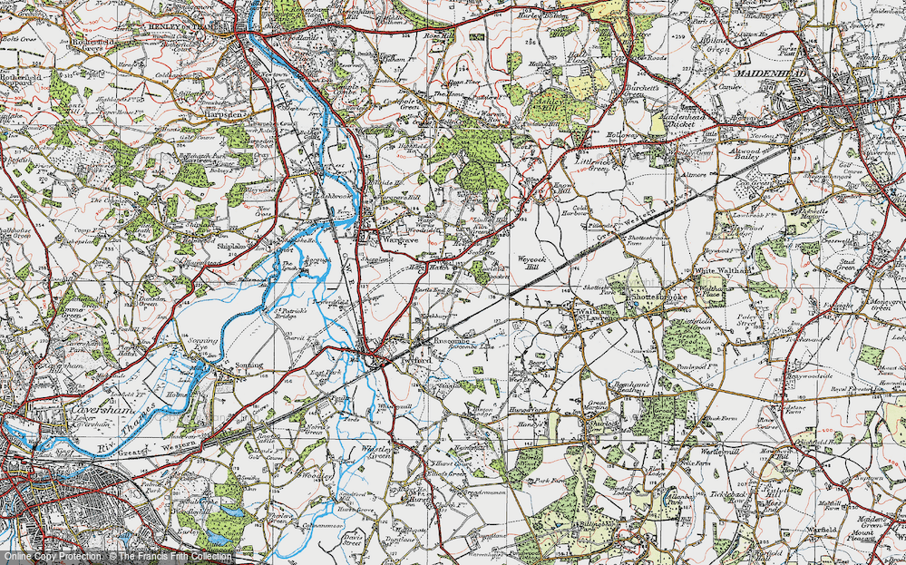 Old Map of Hare Hatch, 1919 in 1919
