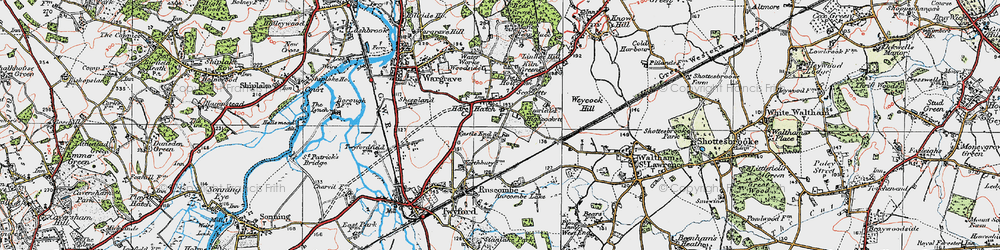 Old map of Hare Hatch in 1919