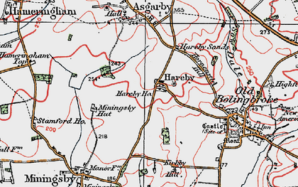 Old map of Hareby in 1923