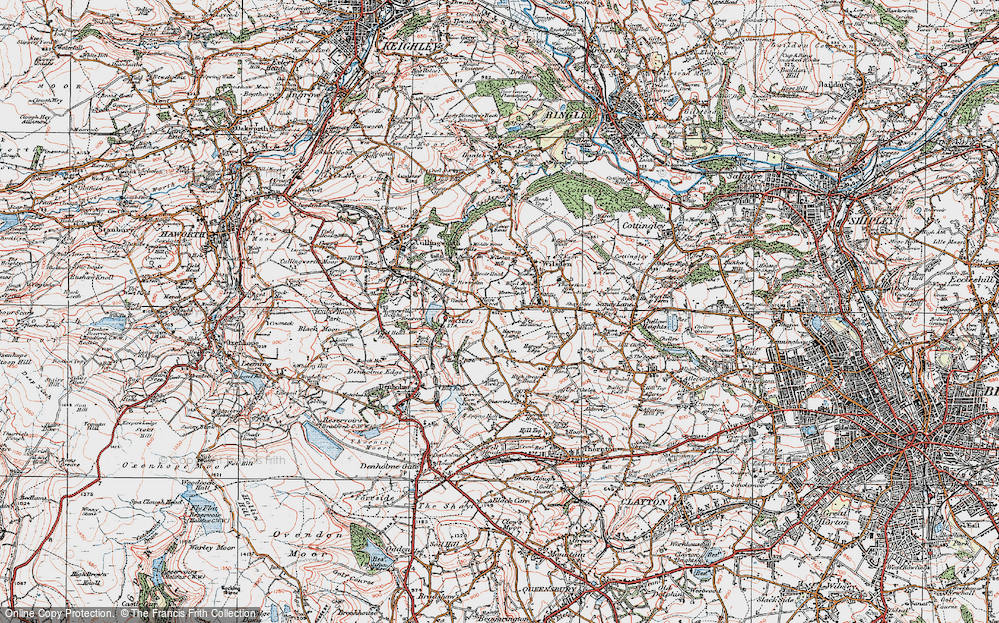 Old Map of Harecroft, 1925 in 1925