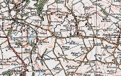 Old map of Harecroft in 1925